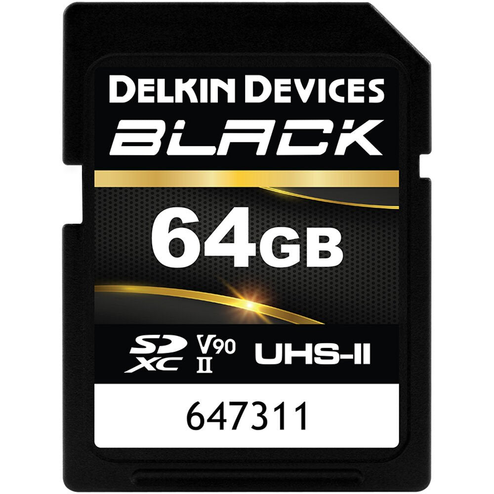 Delkin Devices 64GB BLACK UHS-II SDXC Memory Card - cambuy-lives Delkin Devices 64GB BLACK UHS-II SDXC Memory Card - cambuy-lives